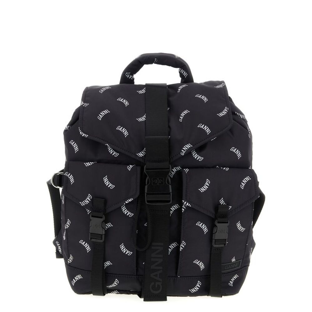 Ganni Black Polyester Women's Backpack